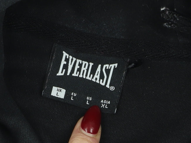Everlast Men's Black Pullover Hoodie, Size L