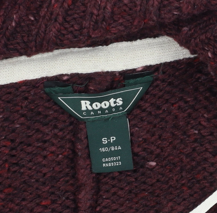 Roots Women's Red Shawl Cardigan Size S