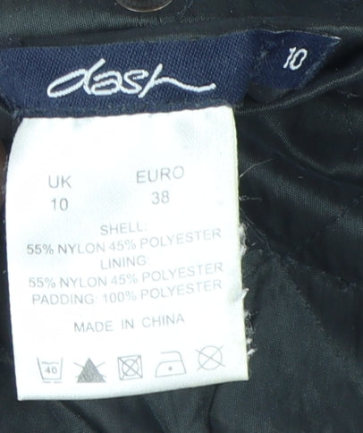 Dash Women's Black Quilted Waistcoat Size 10