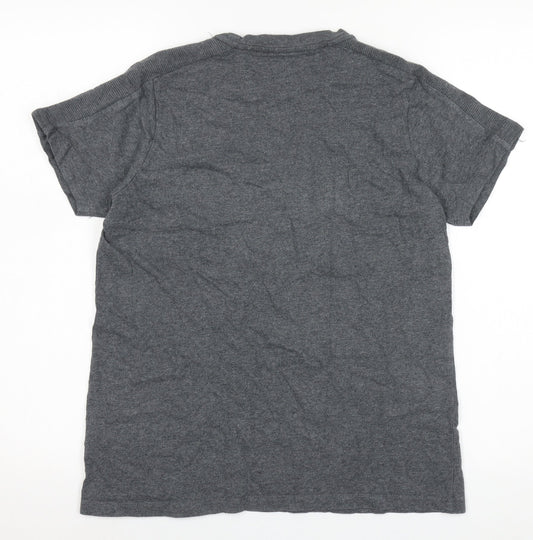 Ellesse Men's Grey Cotton Short Sleeve T-Shirt M