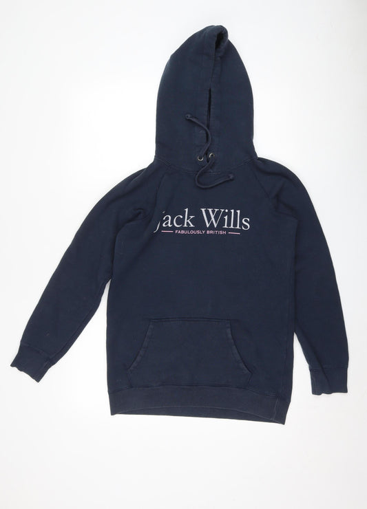 Jack Wills Women's Blue Pullover Hoodie Size 8