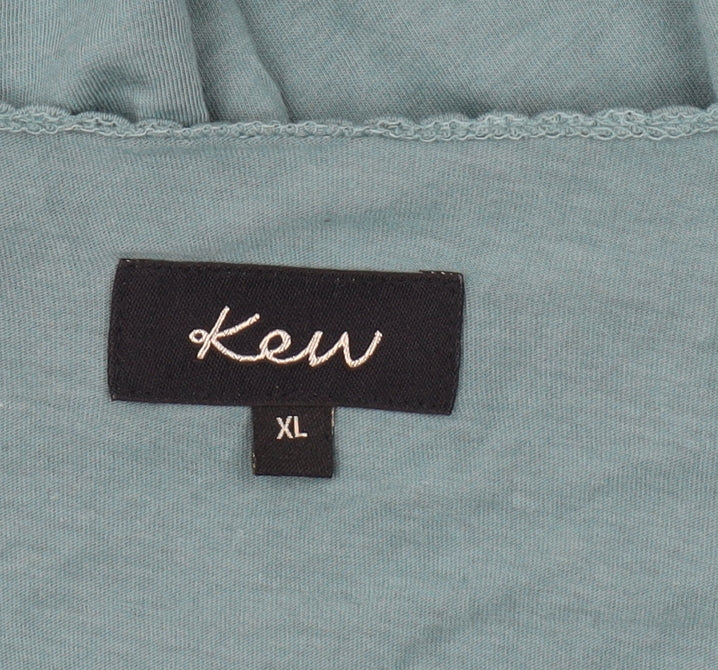 Kew Women's Green XL Wrap Top Long Sleeve Casual