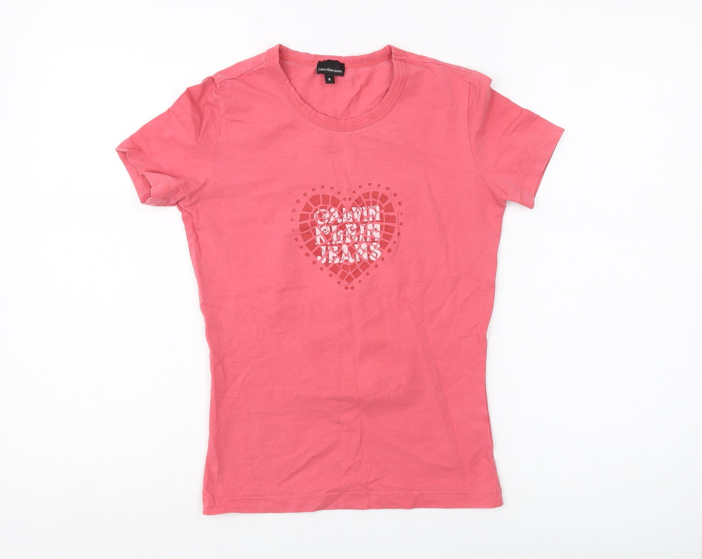 Calvin Klein Jeans Women's Pink Slim T-Shirt S