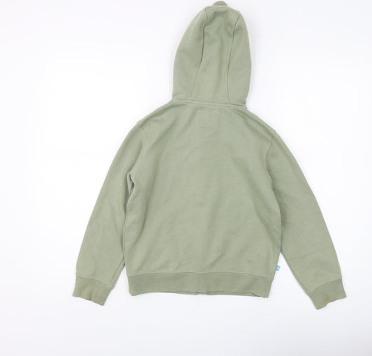 Hadleigh London Boys Green Hoodie, 7 Years, Full Zip Warm Fleece