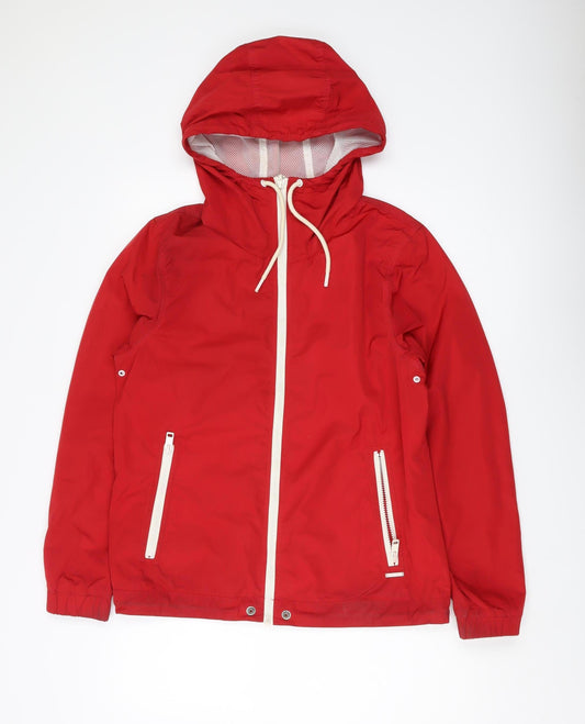 Diesel Men's Red Hooded Jacket Size S Casual Style