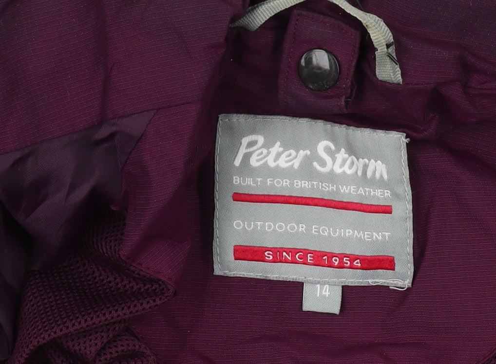Peter Storm Women's Purple Rain Coat Jacket Size 14
