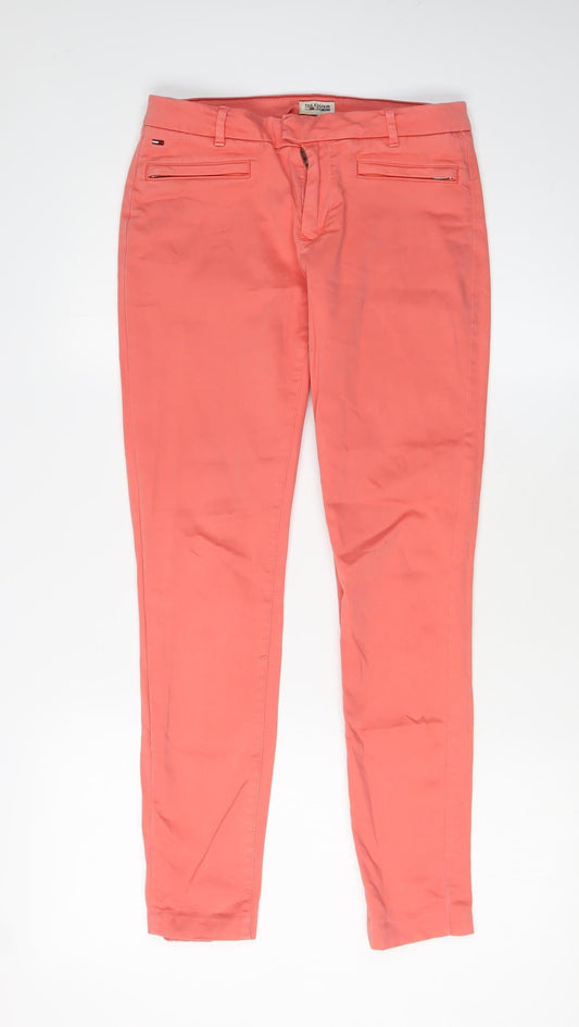 Additional front view of Hilfiger Denim Women's Pink Skinny Jeans, size 28