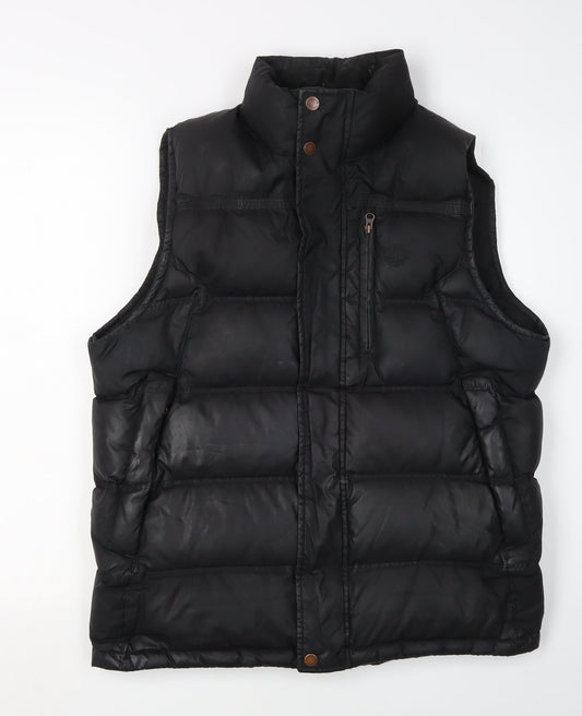 Timberland Men’s Black Puffer Waistcoat in Size S