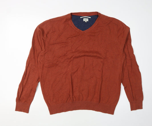 Racing Green Men's Red Pullover Jumper, L, Cashmere Silk
