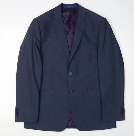 Paul Costelloe Men's Blue Blazer Size 40 Regular Fit