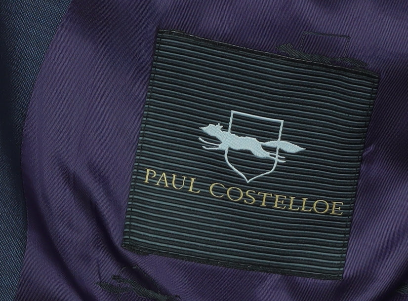 Paul Costelloe Men's Blue Blazer Size 40 Regular Fit