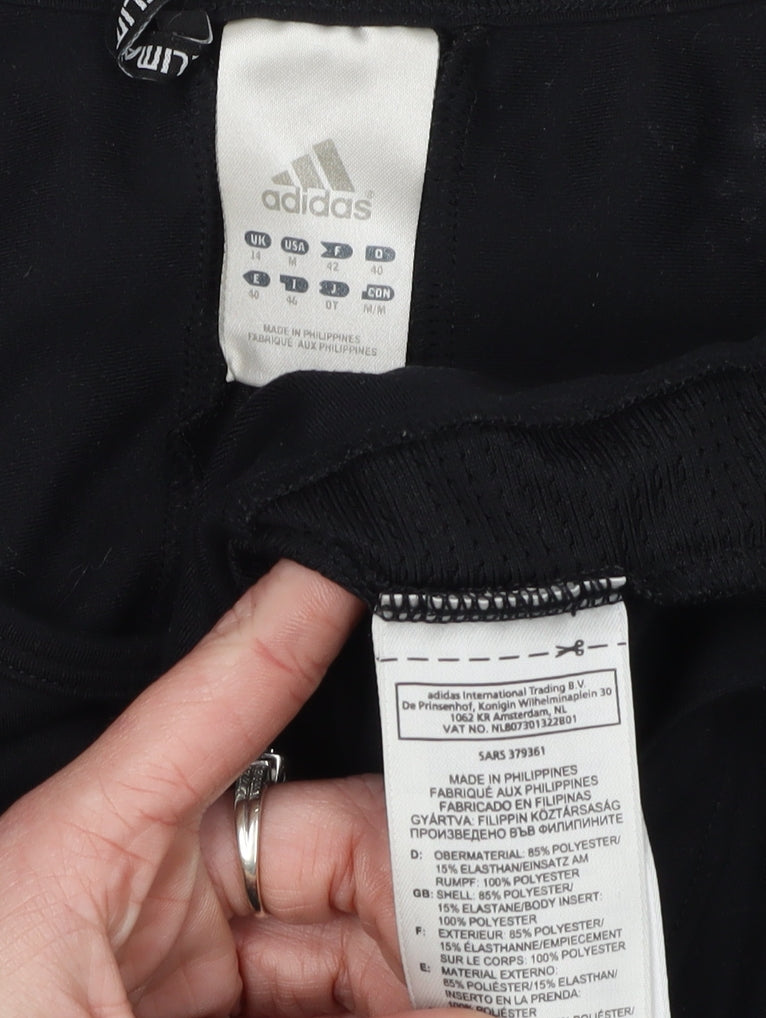 Adidas Women's Black Slim Fit Active T-Shirt Size 14