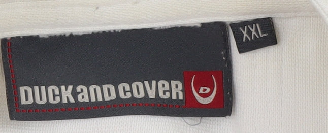 Duck and Cover Men’s Ivory Henley Sweatshirt 2XL