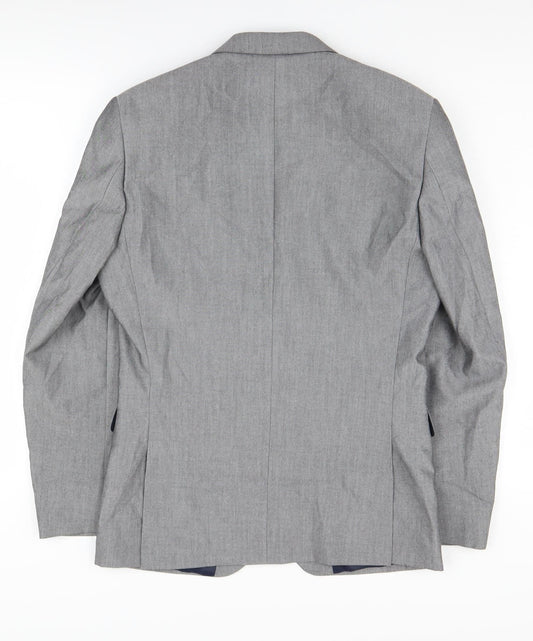 Next Men's Grey Suit Jacket 36 Short, Polyester Blend