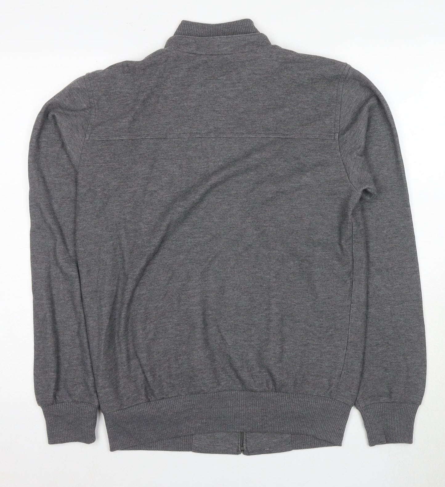 Carhartt Men's Grey Full Zip Sweatshirt - Small, Outdoor Ready