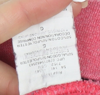 Champion Pink Pullover Hoodie, L Unisex, Logo, Casual