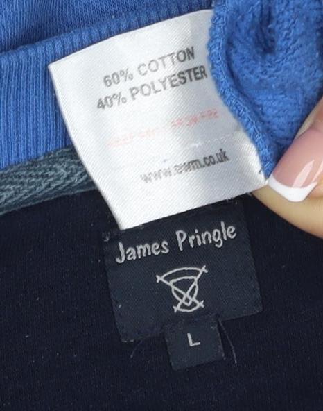 James Pringle Men's Blue Crew Neck Sweatshirt L