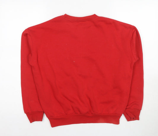 Disney Women's Red XS Mickey Mouse Pullover Sweatshirt