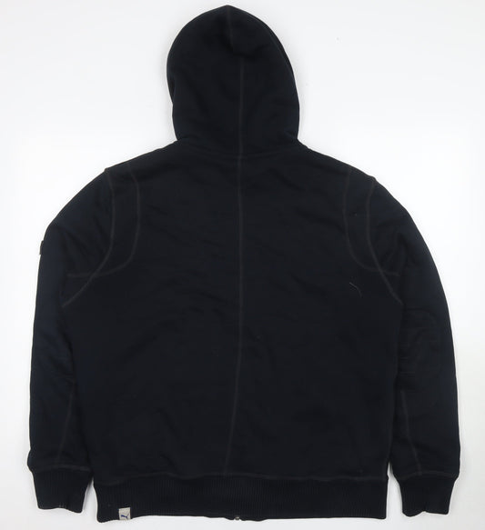 Puma Men's Black Hooded Jacket, Large, Casual Wear
