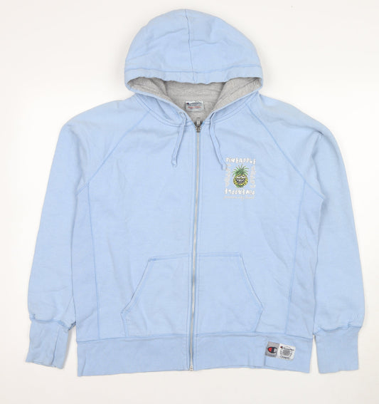 Champion Unisex Blue Full Zip Hoodie L