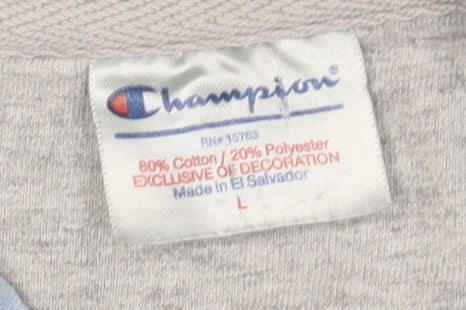 Champion Unisex Blue Full Zip Hoodie L