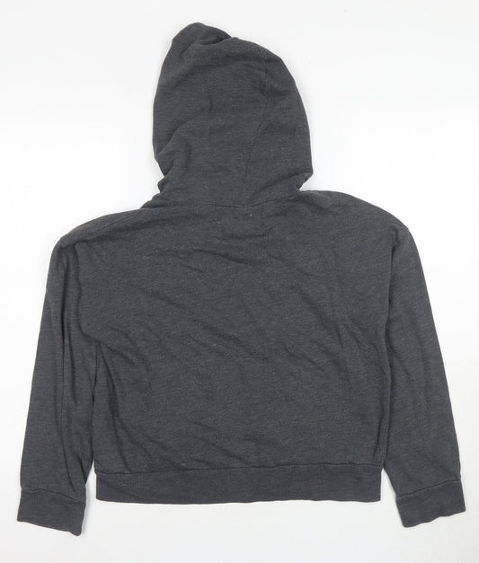 Womens UK M Regular Hollister Grey Pullover Hoodie