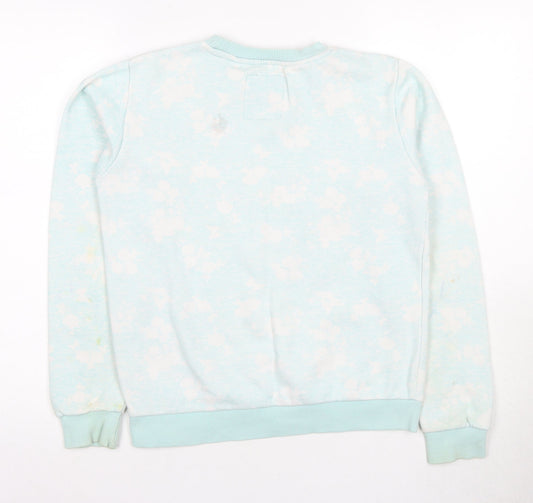 Lee Cooper Girls Blue Sweatshirt Pullover 13-14 Years Graphic