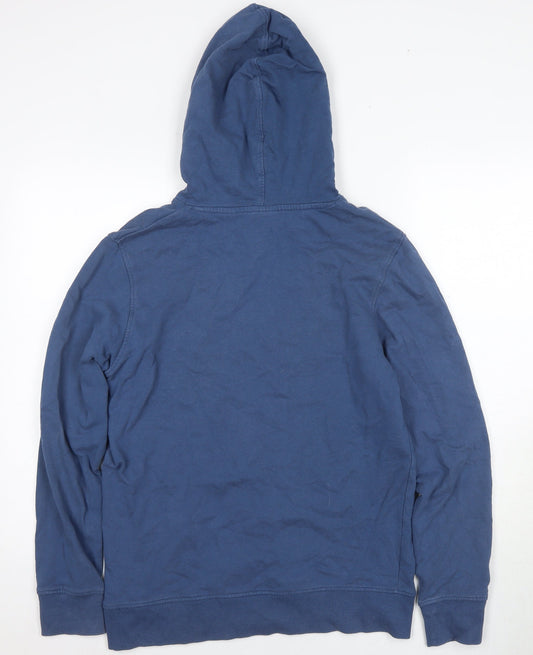 Jack & Jones Men's Blue Hoodie, Size L, Graphic Logo Pullover