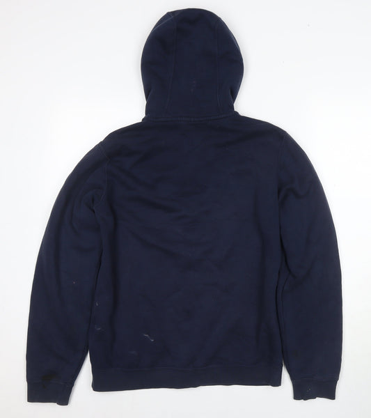 Nike Men's Blue S Full Zip Hoodie with Logo