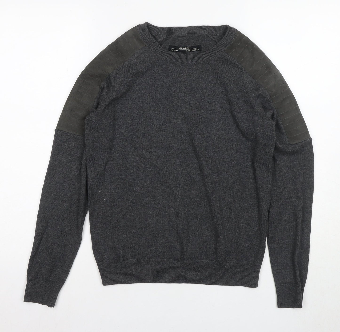 AllSaints Women's Grey Jumper - Size 8