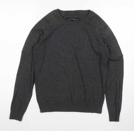 AllSaints Women's Grey Jumper - Size 8