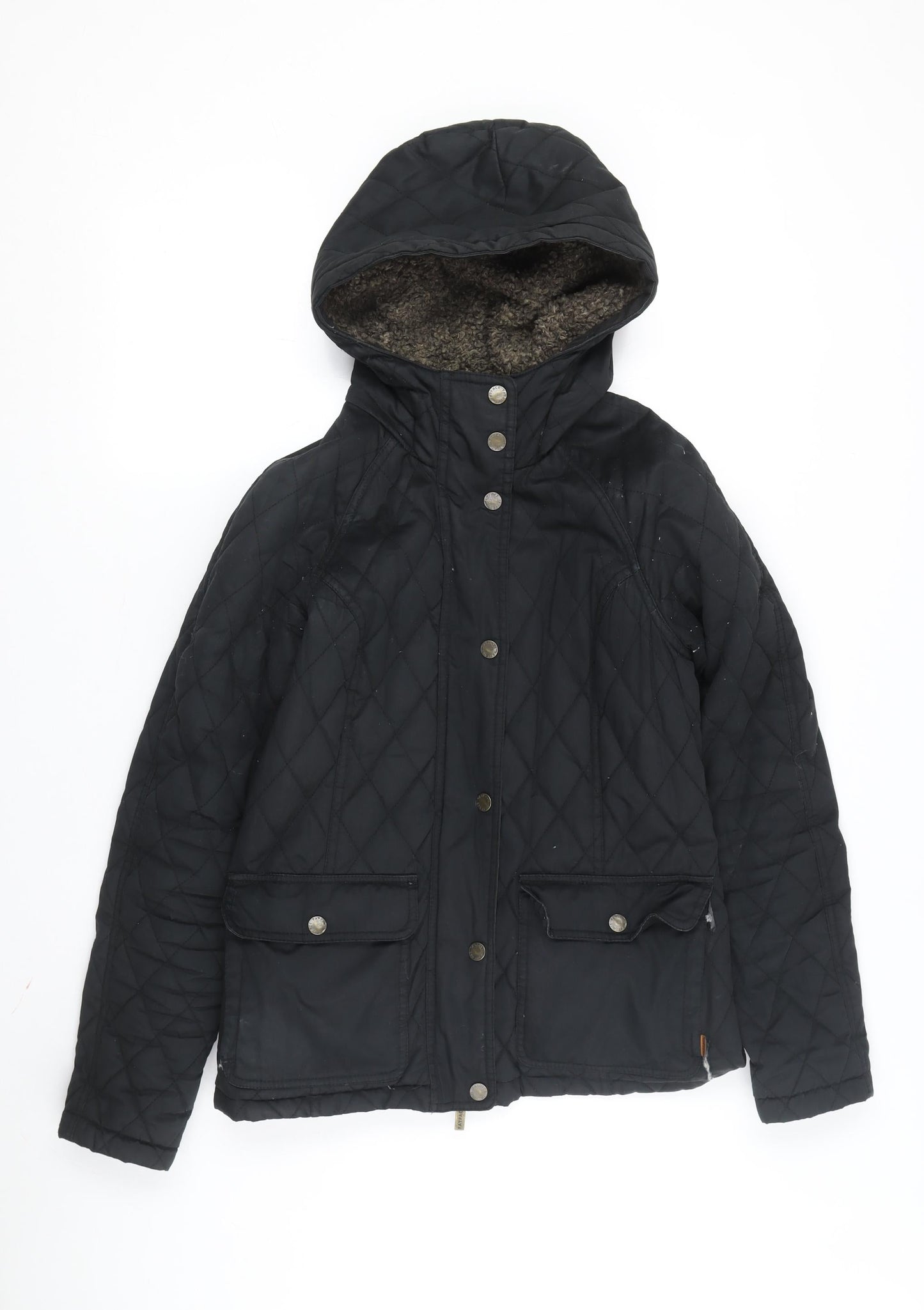 FatFace Women’s Black Quilted Jacket, Size 10, Winter Casual