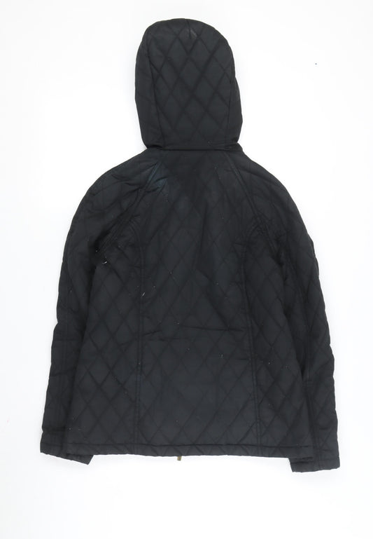 FatFace Women’s Black Quilted Jacket, Size 10, Winter Casual