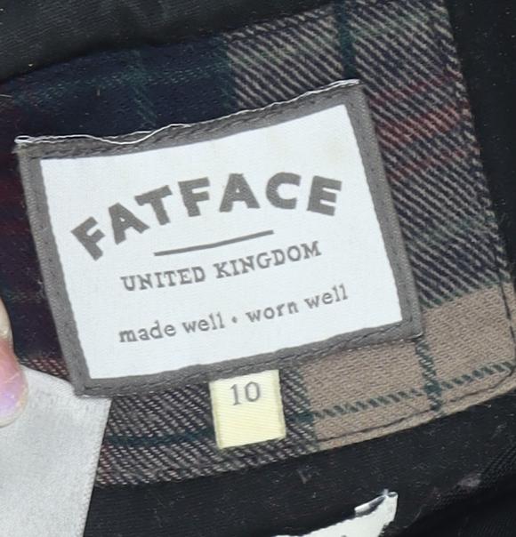 FatFace Women’s Black Quilted Jacket, Size 10, Winter Casual