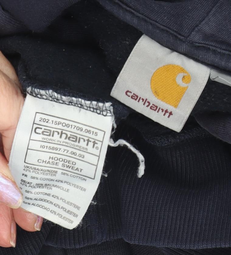 Carhartt Men's Blue Pullover Hoodie Size M