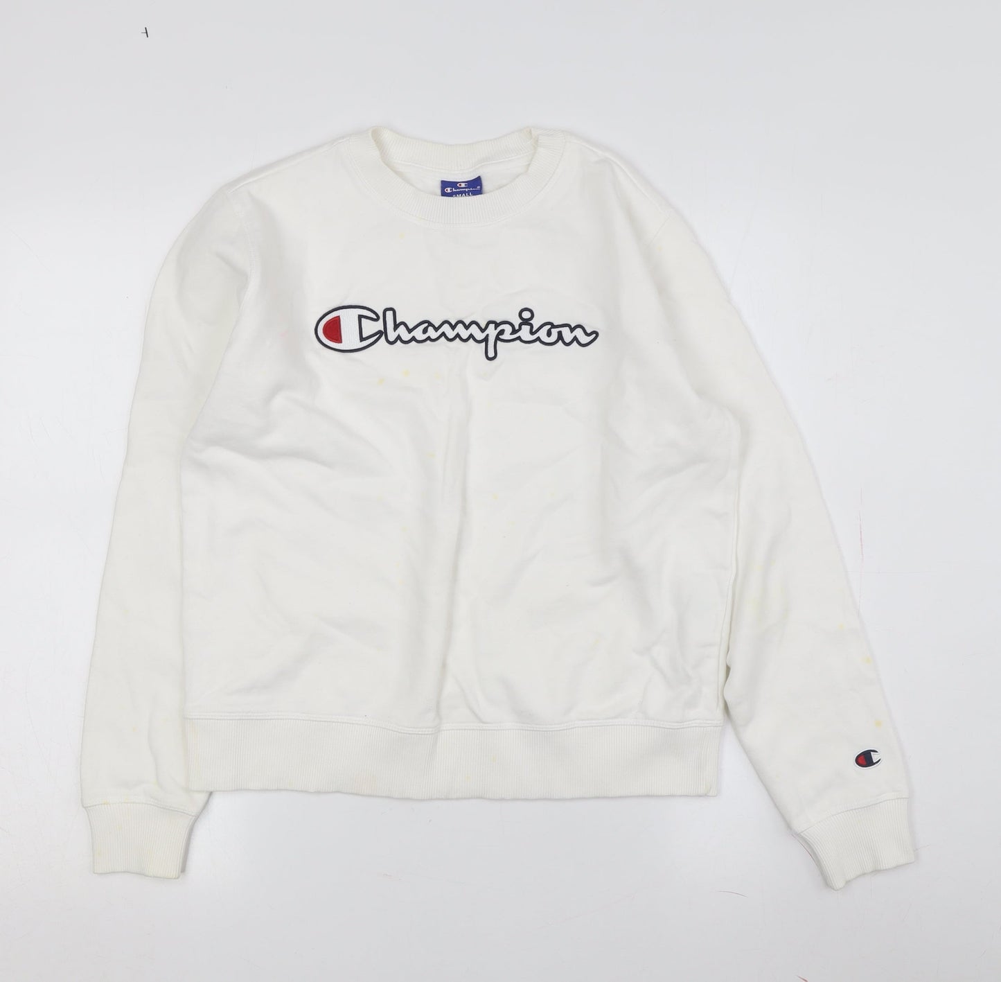 Champion White Unisex Pullover Sweatshirt S