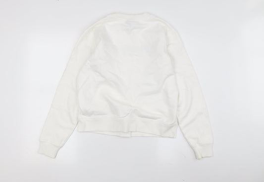 Champion White Unisex Pullover Sweatshirt S