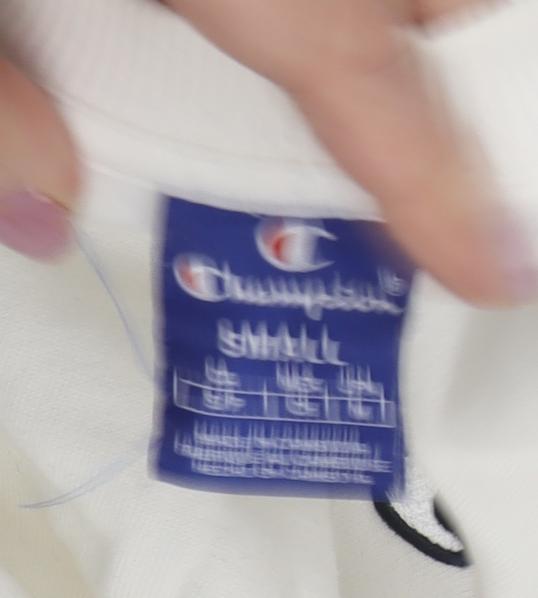 Champion White Unisex Pullover Sweatshirt S