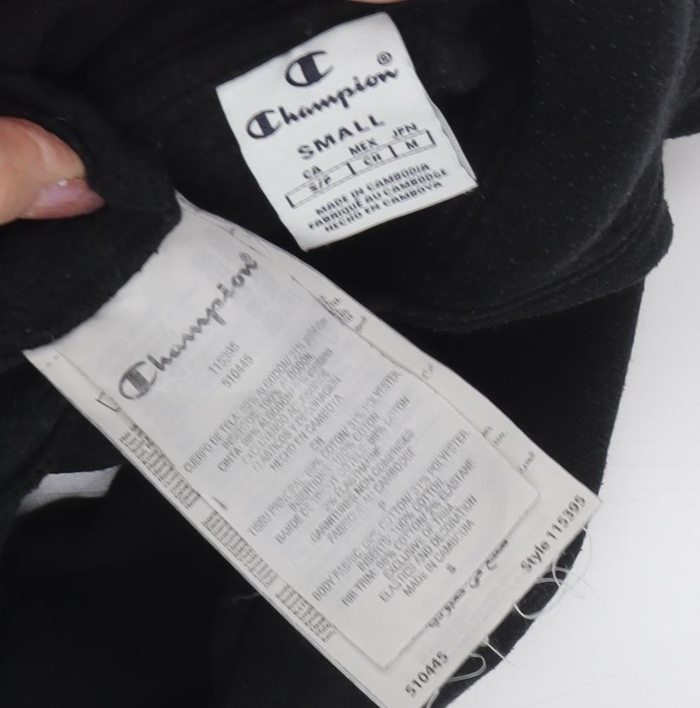 Champion Black Pullover Hoodie Unisex Adults Size S