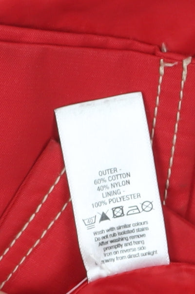 Wallis Women's Red Trench Coat, Size 16, Belted, Casual