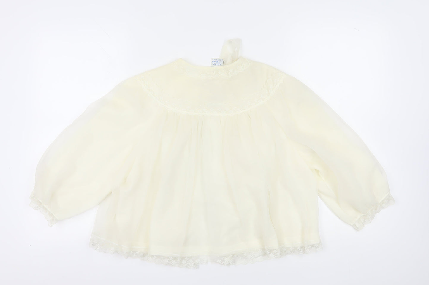 St Michael Women's Ivory 3/4 Sleeve Nylon Blouse