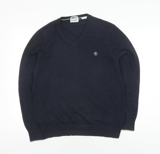 Timberland Men's Black Pullover Sweatshirt V-Neck S