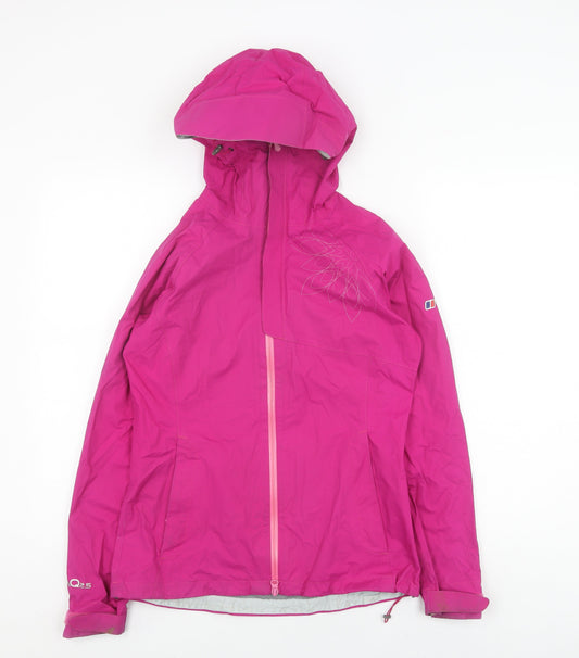 Berghaus Women's Pink Waterproof Rain Jacket Size 8