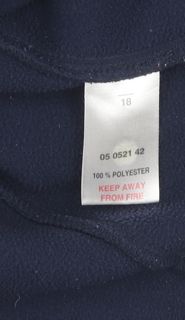 Peter Storm Women Blue Fleece Jacket Size 18