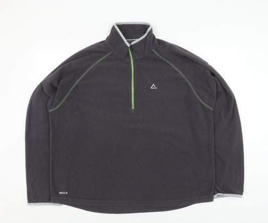 Mens UK 2XL Relaxed Dare 2B Black 1/4 Zip Sweatshirt