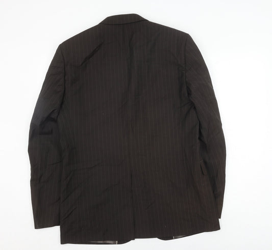 River Island Brown Long Suit Jacket Men 40L