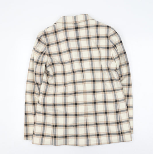 H&M Women's Multicoloured Plaid Blazer Size 12, Lined