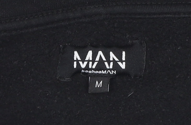 Brand and care label for boohooMAN Men's Black Full Zip Hoodie M