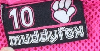 Brand and care label for Muddyfox Women's Pink Windbreaker Jacket, size 10