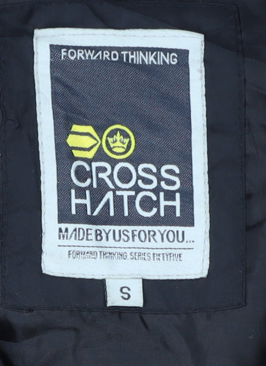 Cross Hatch Men's Black Small Puffer Gilet with Logo Accents